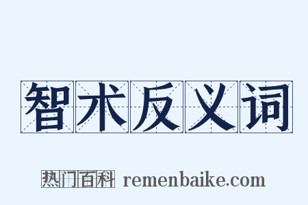 智术反义词是什么意思的图片